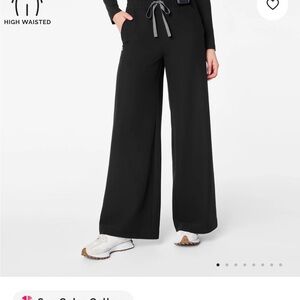 High-Waisted Black Wide-Leg Pants